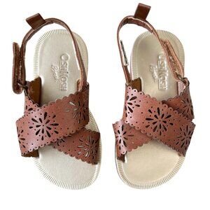Oshkosh Bgosh Sandals Girls Brown Size US 7M Adjustable Strap Laura OS23N02H